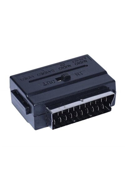 SOHO Adaptor SCART - 3RCA cu intrerupator, Negru