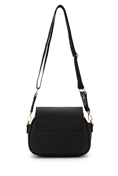 minebag Multi-Compartment Faux Leather Women's Crossbody Bag Dave Black