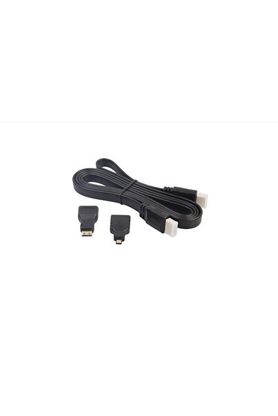 SOHO Cable with 1 micro HDMI adapter and 1 mini HDMI adapter, 1.8 m, HDMI, Black