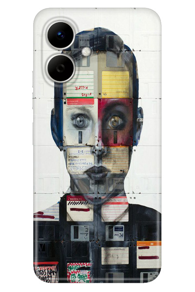 TECNO Spark Go 2 (Km4) Compatible Case Colorful Silicone Printed Tpu Art Collage
