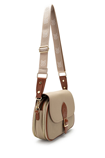 minebag Multi-Compartment Faux Leather Women's Crossbody Bag Dave Mink