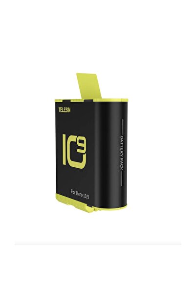 TELESIN Battery for GoPro Hero 9 and GoPro Hero 10, 1750 mAh, fast charge, ~112 min recording, Multicolor