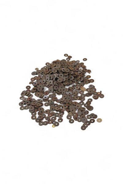 Serhat Aksesuar ve El İşçilik رقائق معدنية بقطر 6 مم بلون بني مطفي مع فتحة في...