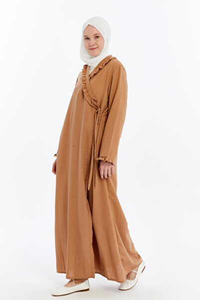 me like home Me-Like Karamel Müslin Ev-Namaz Elbisesi NMZ1253