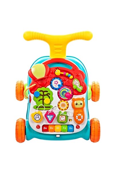 SOLTOY Antemergator si masuta interactiva detasabila, Telecomanda Detasabila cu 15 Melodii, pian multicolor