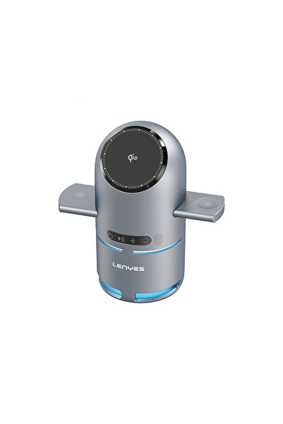 Lenyes PW321 Qi2 Şarj Teknolojili Speaker Özellikli Telefon&Saat&Kulaklık 15W...