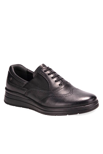 Forelli CARLA-H 21321 Siyah Cilt Deri Comfort Kadın Ayakkabı