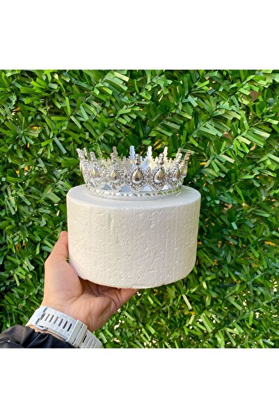 PASTAHÜMA Coroana de tort Mica Coroana de zi de nastere Argintie