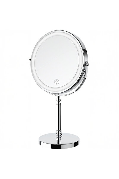 Elindor Oglindă cosmetică LED, mărire 10X, 3 culori de lumină, 2000mAh, diame...