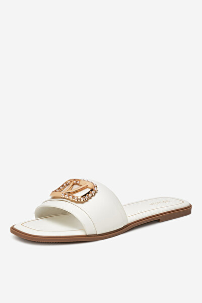 DeeZee Γυναικείες Χαμηλές Σαγιονάρες Λευκές Φλατ 39