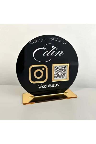 Komut حامل إنستغرام برمز الاستجابة السريعة - لوحة سطح المكتب A5 من البولي فين...