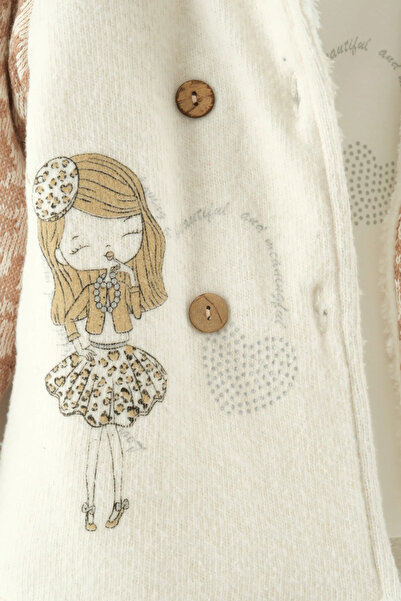 Mini Baray Girl's Plush Coat and Pants Set (1-2-3 Years Old)