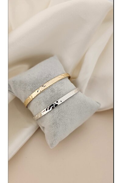 GİS JEWELRY Domestic Plated Ezme Gold Bracelet on Brass