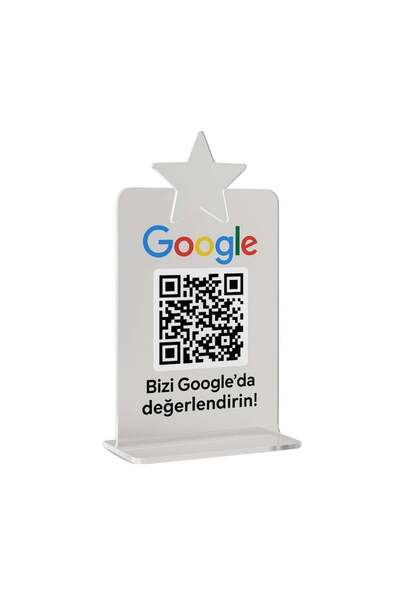 Komut حامل مراجعات جوجل - لوحة تقييم من البليكسي مقاس A5 مع قاعدة