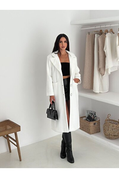 SBL COLLECTİON Double-Breasted Long Length Lined Coat