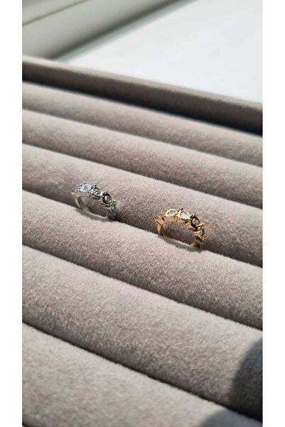 İNİTİUM Premium Stainless Steel Zircon Stone Ring Cartilage Earring