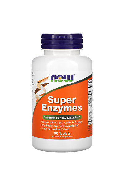 Now Foods Super Enzymes Healthy Digestion Bromelain Betain 90 Tablet