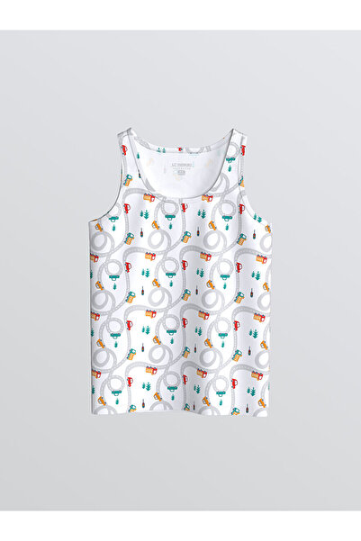 LC Waikiki Timeless Recommendations from Timeless Store |   Crew Neck Printed Boys' Undershirt, Pack of 2