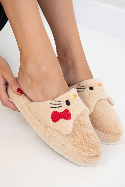 SOHO Papuci de casă pentru femei cremă 20871