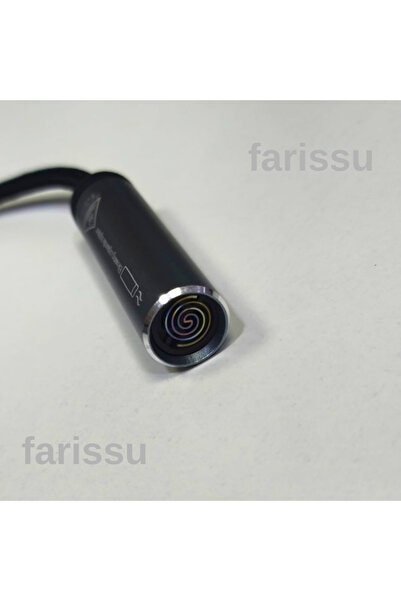 farissu USB-C Şarj Portlu, Üfleyerek Çalışan Elektrikli Çakmak (Sadece Çin Menşeli Type-C Cihazlar İçin)