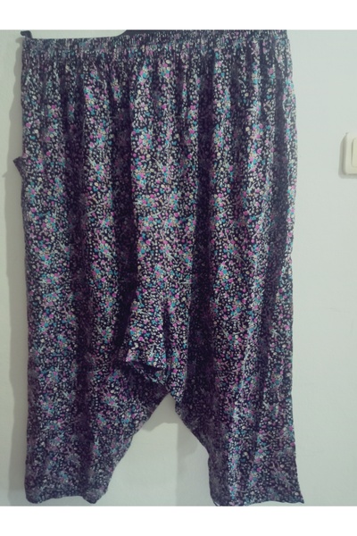 hoaryage Ύφασμα βισκόζης με μοτίβο λουλουδιών με τσέπες φαρδύ παντελόνι 100% βαμβάκι