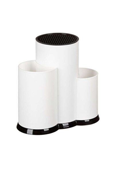 Tessari Knife & Kitchen Utensil Holder White Plastic 23 x 12 x 22 cm