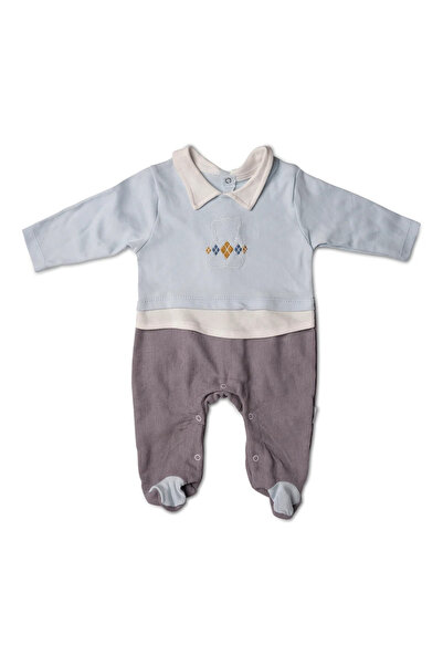 Mamboo Body pentru Bebeluș Băiat cu Imprimeu Ursuleț - 6/9 luni