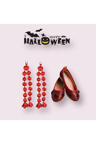 3b kids Red Bubble Hair + Red Spider Ballet Halloween Halloween Party Birthday Set