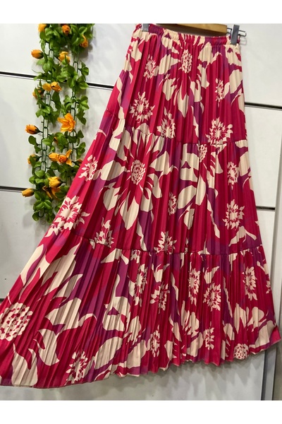edu collection Patterned Chiffon Skirt with Lining
