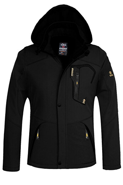 Fiyesmen Su Ve Rüzgar Geçirmez Kürklü Softshell Erkek Mont--1070--