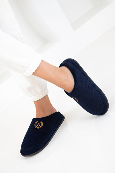 SOHO Navy Blue Women's House Slippers 20872