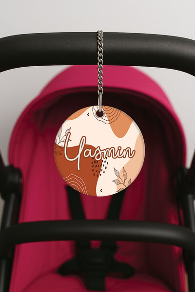 Cekuonline Printed Design Plexiglass Hanger Accessory Ornament for Baby Stroller – 10X10Cm Design 39