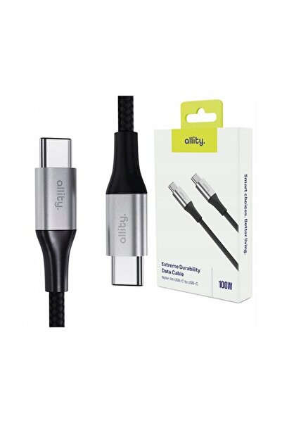 allity Data and Charging Cable AUC-01, USB-C to USB-C, 100W, 1m, Black