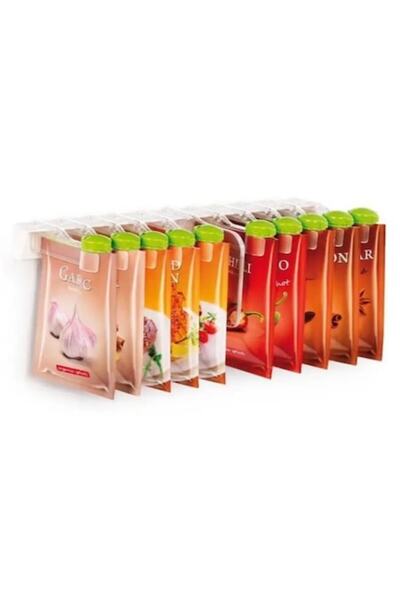 celhome Cleme pentru pliculețe de condimente cu suport inclus – Păstrați arom...