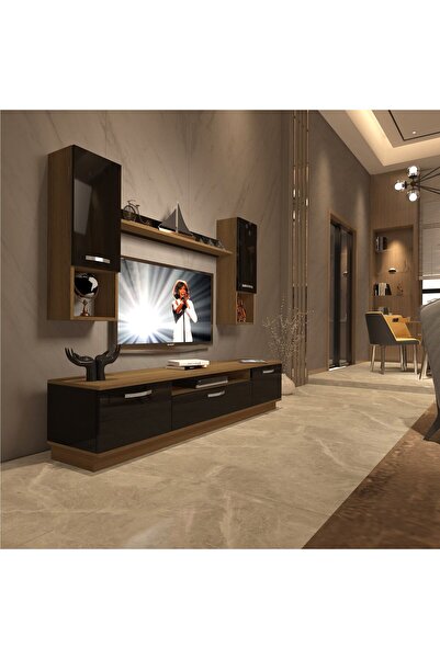Decoraktiv Trio 5da Mdf Tv Ünitesi Tv Sehpası - Pera - Siyah