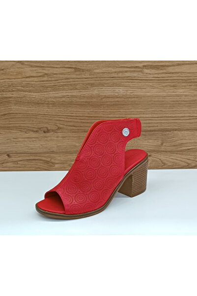 Mammamia Ys2915 Red Genuine Leather Casual Women's Sandals