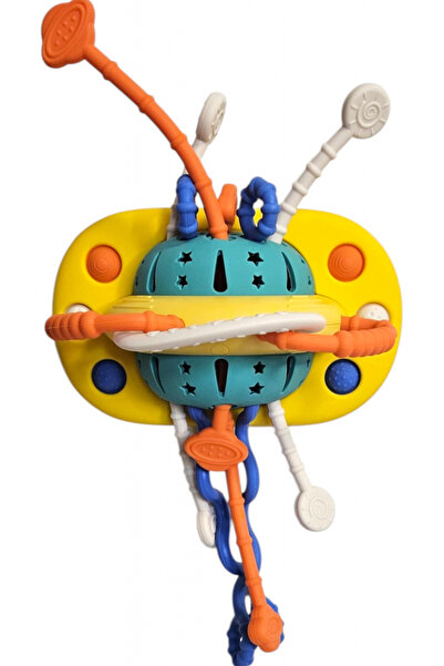 SILICONPWR Jucărie educativă Montessori cu ventuză „OZN cu sfori” – Dezvoltar...