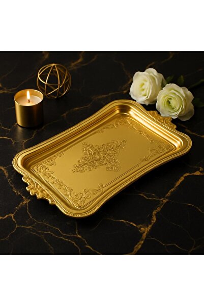 YzHome 6 Adet Plastik Kahve Sunumluk Tepsi Servis Tepsisi 18*30cm