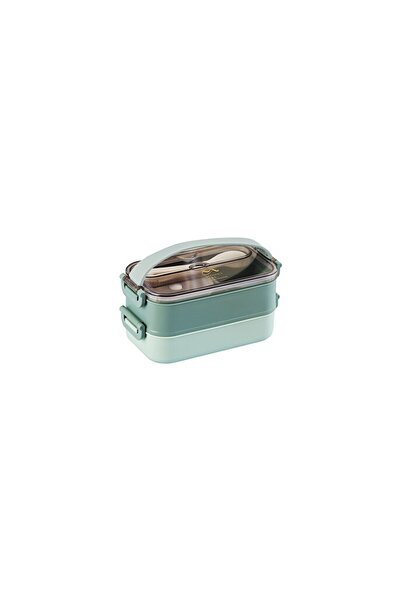 Vagonlife Double Layer Stainless Steel Lunch Box Storage Container Food Container 1500ml Blue Xc-465
