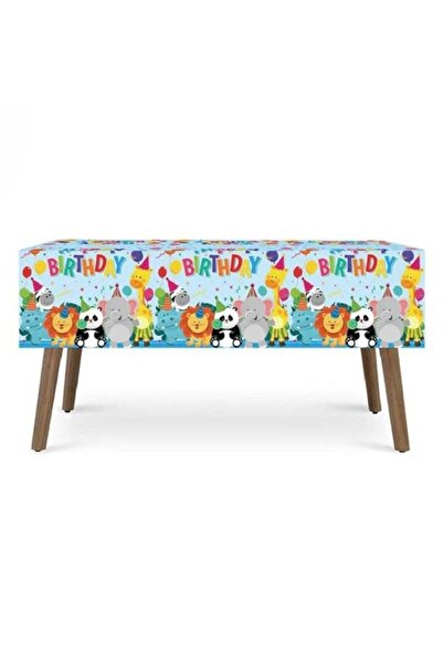 OEM Party tablecloth for children's birthdays or parties, multicolor with animals, 180 x 120 cm