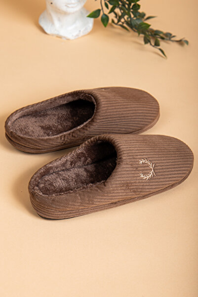 uway Winter Men's Visco Orthopedic Non-Slip Sole Soundproof Groom and Bride Home Slippers