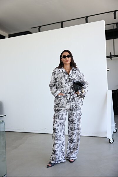 Özge Özgenç Animal Print Shirt Pants Set