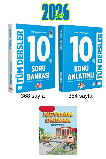 Editör Yayınevi 10.sınıf Tüm Dersler Konu Anlatımlı Ve Soru Bankası Seti 2026