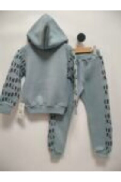 Mamboo Trening albastru pastel pentru fete cu hanorac