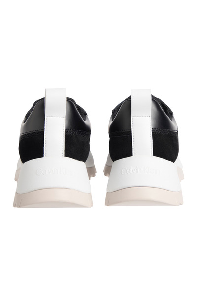 Calvin Klein Kadın Rahat Yüksek Taban Süet Detaylı Siyah Sneaker HW0HW02487-0GM