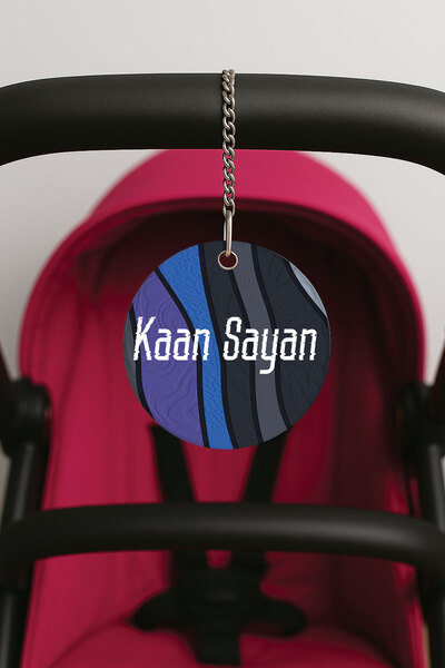 Cekuonline Printed Design Plexiglass Hanger Accessory Ornament for Baby Stroller – 10X10Cm Namesurname-86