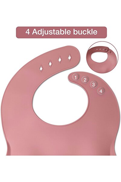 ZenAI Set hrănire diversificare bebeluși, 10 piese, silicon, capac inclus, roz mat