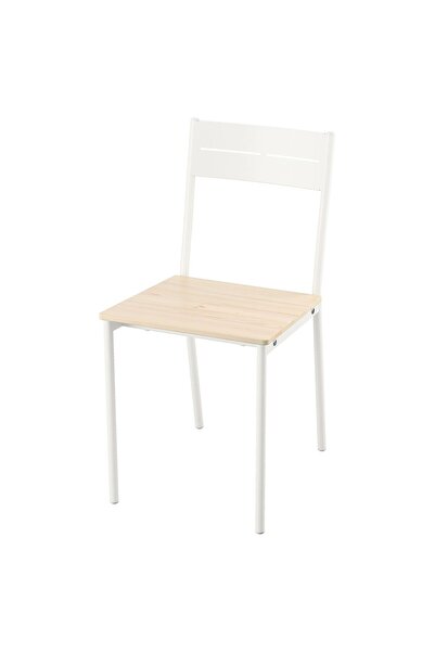 IKEA sandalye, beyaz-çam