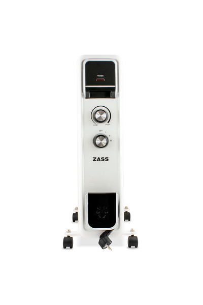 Zass oil heater ZR 11 E, power 2500W, Thermostat, White