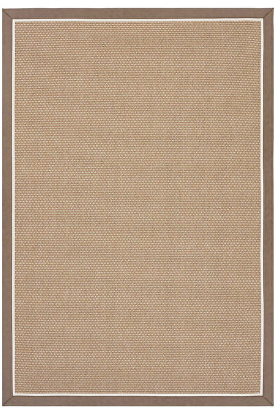 Sisal Halı Viyana Bej Sisal Halı Keten Bordürlü Hasır 4 Mevsim Halı Misafir G...